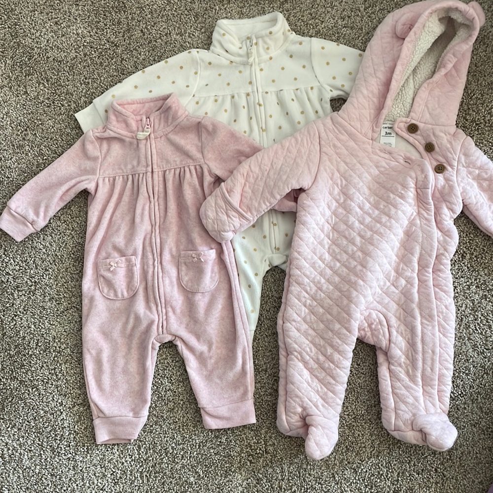 Carters 3m gabby girl winter lot